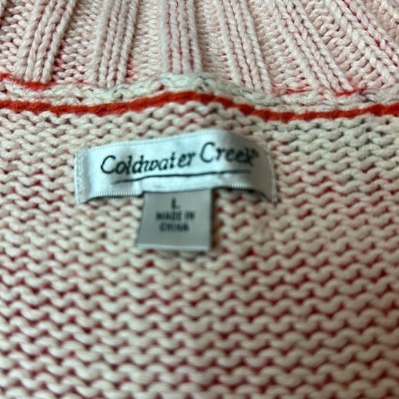 Coldwater Creek embroidered zip up cardigan sweater - Picture 4 of 10